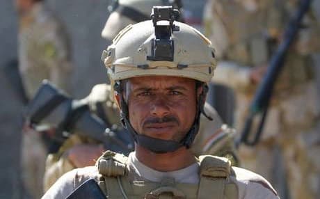 An Iraqi soldier patrols a district west of Baghdad in Anbar province, AFP photo 