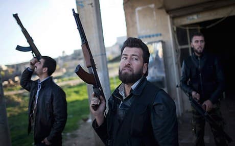 Free Syrian Army fighters. AP file photo.
