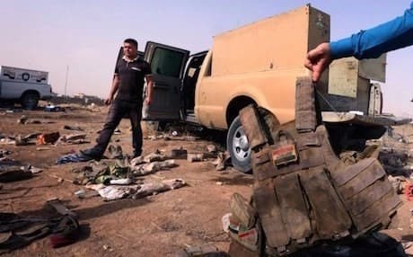 AFP file photo of an Iraqi army base overrun by ISIS near Mosul.