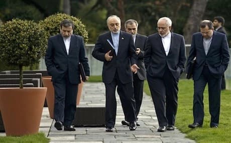 AP Photo: Iranian officials are meeting with representatives from the world in Switzerland for negotiations on Iran's nuclear program.