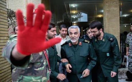 Qasem Soleimani, the powerful Iranian military commander who wields enormous influence in Iraq, returning from a visit to Syria and Iraq. Photo:  Mashriq.