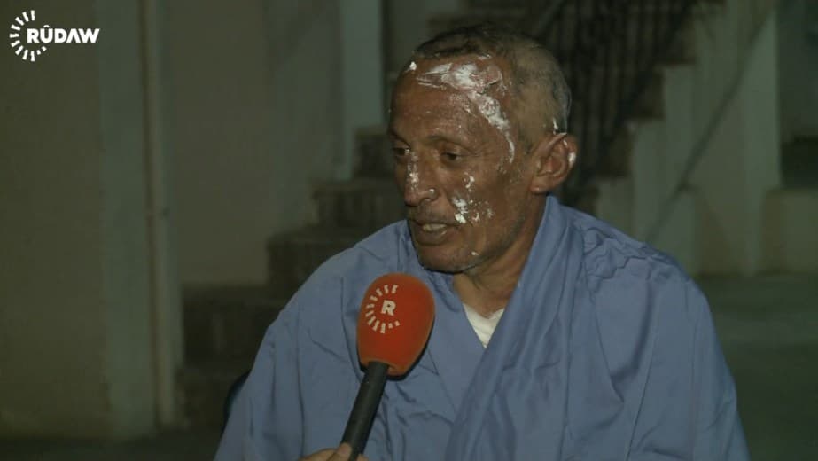 Valid Abdulrahman. An Image grab of  the victim's interview with Rudaw in Sulaimani. 