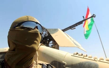 Kurdish peshmerga near the Mosul Dam. AFP photo 