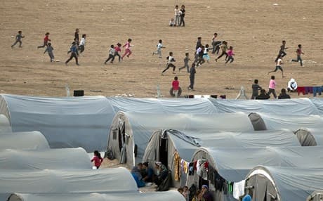Syrian refugee camp. AP Photo