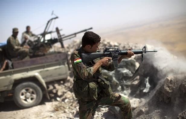 Kurdish Peshmerga forces launched repel ISIS attacks on Sinjar. Photo: AFP