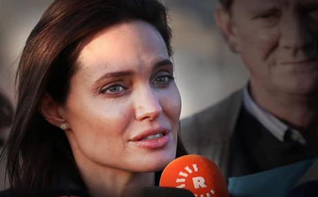  Hollywood actress Angelina Jolie in Duhok. Photo : Rudaw 