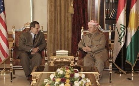 US ambassador Stuart E. Jones meeting with President Masoud Barzani in Erbil on June 24, 2015. Photo: Rudaw