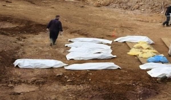 A mass grave in Iraq. Photo supplied by Twitter. 