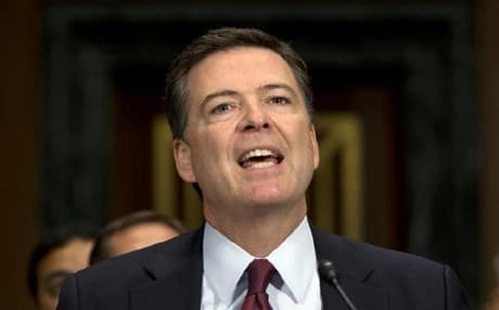In July 8, 2015, photo, FBI Director James Comey testifies during the Senate Judiciary Committee hearing on Capitol Hill in Washington. Comey spoke July 22 on the threat posed to the U.S. by the Islamic State Group at the Aspen Security Conference in Aspen, Colo. AP file photo.
