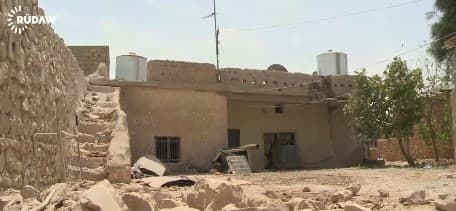 The site of the missile attack by ISIS in Makhmour. Photo: Rudaw. 