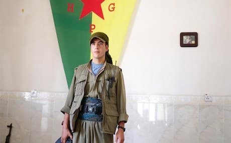 Dlovan, a 23-year-old Kurd from Kobane: "Wherever there are terrorists we are ready to fight them.” Photo by Campbell MacDiarmid