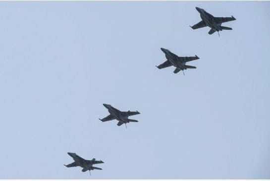 US-led coalition warplanes. Photo: AP. 