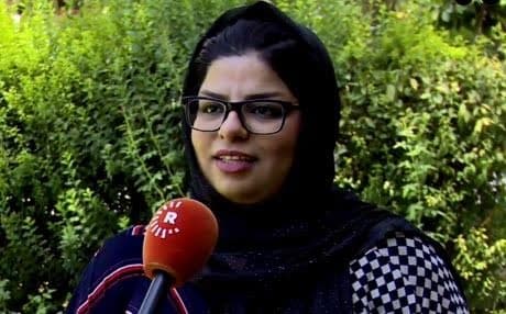Maryam, a Halabja returnee searching for her family, speaks to Rudaw TV.