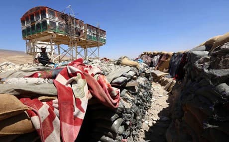 A trench dug on the Mount Shingal to fortify Peshmerga frontlines against ISIS. Photo: Rudaw. 
