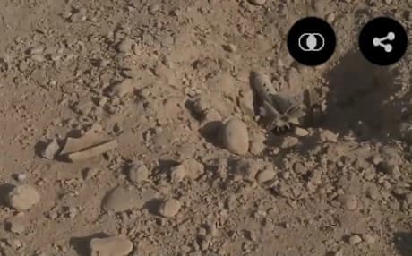 The site of a mortar shell loaded with chemicals at a Peshmerga frontline in Makhmour. Photo: Rudaw. 