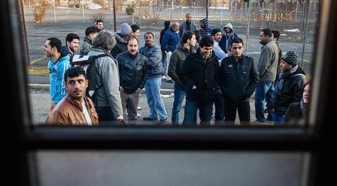 A group of Iranian refugees in Germany. Photo: DW