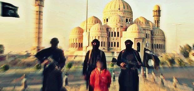 The file videograb is taken from an execution video showing ISIS militants killing an Iraqi soldier near the mosque in Mosul, Iraq. June, 2014.