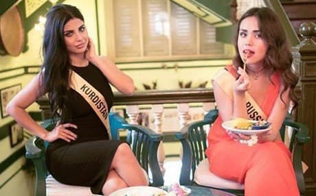 Leyli Chupani with Miss Russia. Photo supplied by Facebook.