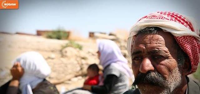 Yezidis on Mount Shingal. Photo: Rudaw.