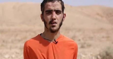 An ISIS prisoner identified as Fadi Amr al-Zaydan who was shown being executed in a Saturday video. 