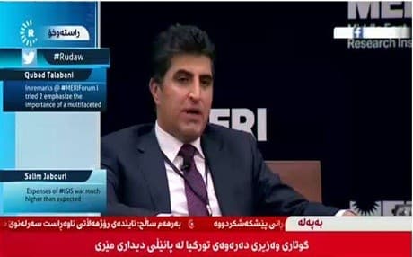 Nechirvan Barzani at MERIForum in Erbil. 