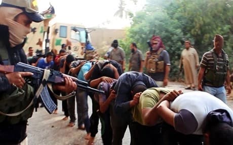 ISIS capturing Iraqi soldiers. Photo: AP (via a jihadi website)