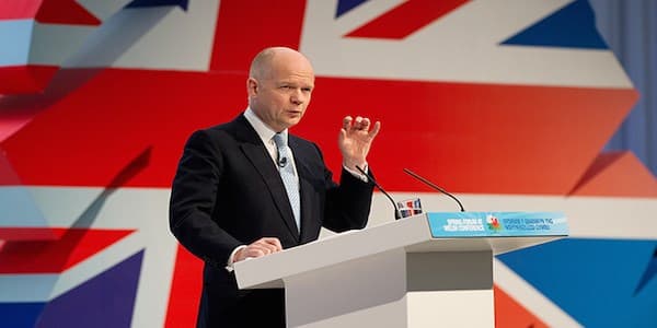 Former British Secretary of State and leader of the House of Commons William Hague. AFP file photo