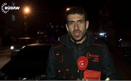 Rudaw reporter Mohamad Ezadin reporting from Syrian-Turkish border