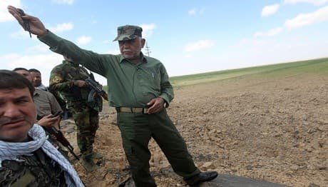 Iraqi militia commander Hadi al-Ameri in the Al-Alam area.Photo: AFP