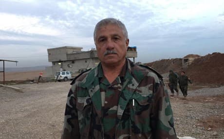 Ewed Qais Nheli is a Christian Peshmerga commander battling ISIS. Rudaw photo.
