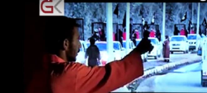 Ali Qahtan Abdulwaha seen in a shot from the video released by Kurdish security forces.