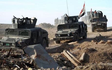 Iraqi forces near Ramadi. Photo AFP