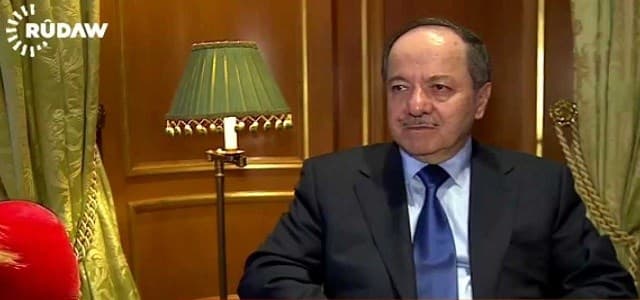 Kurdish President Masoud Barzani speaking to Rudaw in Washington DC. during his visit to the US capital, May, 2015. 