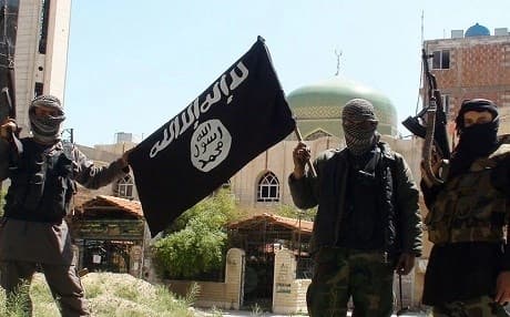   Islamic State fighters. AP File Photo.
