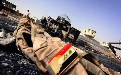 Iraqi troops have been accused of abandoning their weaponry, stripping off their uniforms and fleeing. AFP Photo