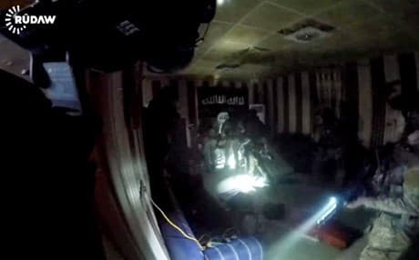 A screenshot of the first Kurdish-US commando operation against ISIS in Hawija. Photo: Rudaw