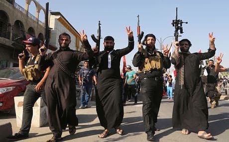 Members of a Sunni tribal force in Anbar, Iraq. AP File Photo. 
