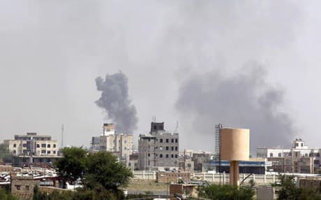 Smoke rises after an airstrike by the Saudi-led coalition in Sana’a, Yemen, on September 6, 2015. AP Photo