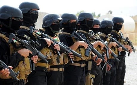 Sulaimani security forces, counter-terror department. Photo: Kurdish media. 