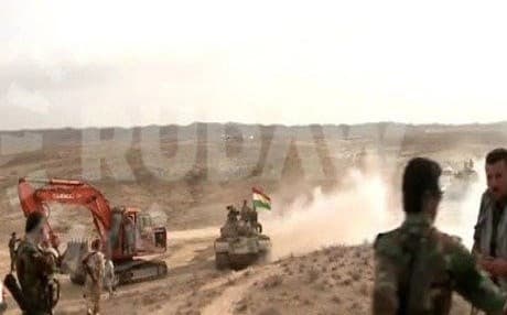 Peshmerga forces on the western Kirkuk front. Rudaw Photo
