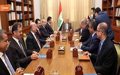 Kurdish Prime Minister, Nechirvan Barzani and his Iraqi counterpart met in Baghdad on Sunday.