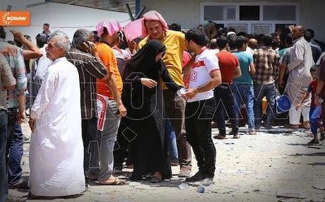 Refugees arriving at Kurdistan's borders from Mosul.