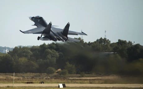 A Su-30 Russian fighter jet. Photo: AP 