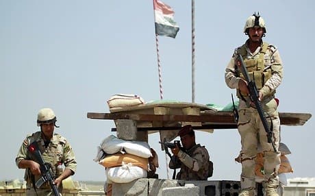 Iraqi Army forces south of Baghdad. AFP Photo. 