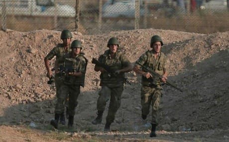  Turkish soldiers in southeastern Turkey. AP Photo 