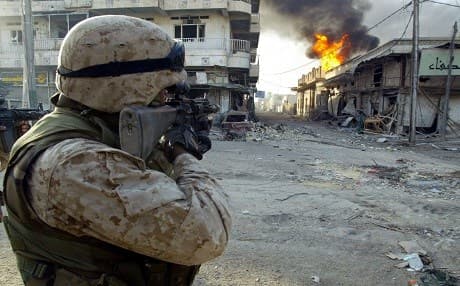 A US marines in Fallujah, Iraq. 2004. AFP file photo