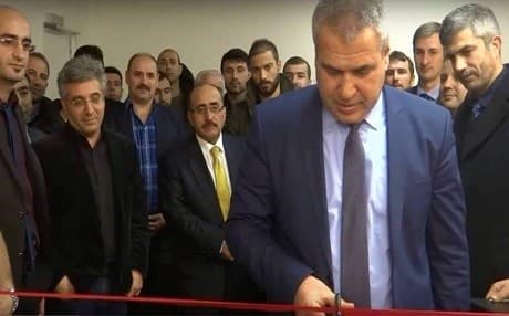 KNC President Ibrahim Biro opening his council's office in Geneva in the presence of foreign and UN diplomats. Feb. 26. Photo: KNC