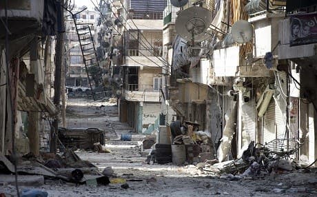Destruction of Aleppo, Syria. AFP File Photo 