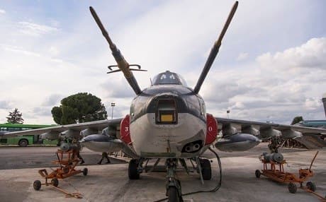 A Russian aircraft is prepared for a combat mission at Hemeimeem air base in Syria. Photo: AP 