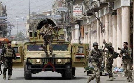 Iraqi Army soldiers in Tikrit .Photo: Iraqi media